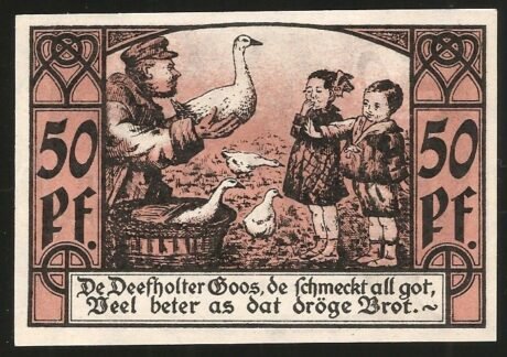 Реверс банкноты 50 fenigów (Niemcy) 1921