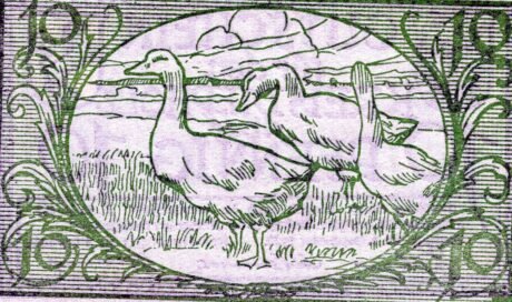 Реверс банкноты 10 fenigów (Niemcy) 1920