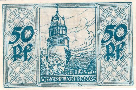 Реверс банкноты 50 пфеннигов (Германия) 1920 года