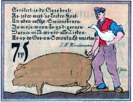 Реверс банкноты 75 пфеннигов (Германия) 1921 года