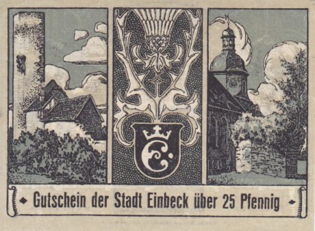 Реверс банкноты 25 fenigów (Niemcy) 1920