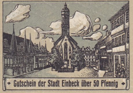 Реверс банкноты 50 fenigów (Niemcy) 1920