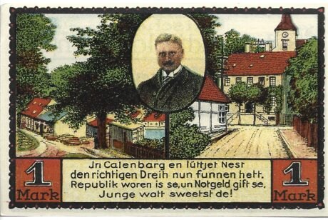 Реверс банкноты 1 marka (Niemcy) 1921