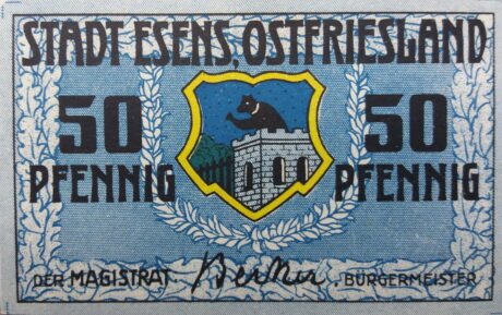 Аверс банкноты 50 пфеннигов (Германия)