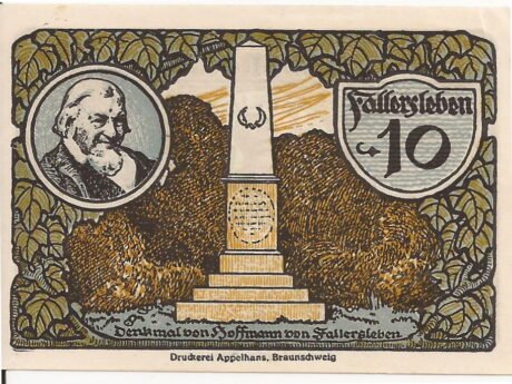 Реверс банкноты 10 fenigów (Niemcy) 1920