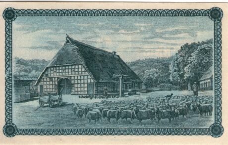 Реверс банкноты 50 fenigów Sparkasse (Niemcy) 1920