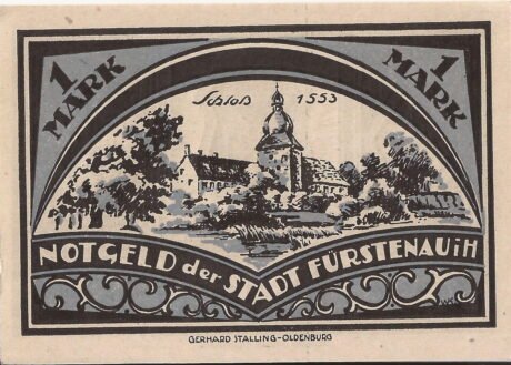 Реверс банкноты 1 marka (Niemcy) 1921