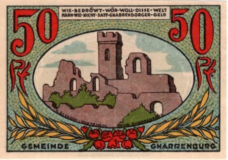 Реверс банкноты 50 fenigów (Niemcy) 1921