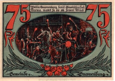 Реверс банкноты 75 пфеннигов (Германия) 1921 года