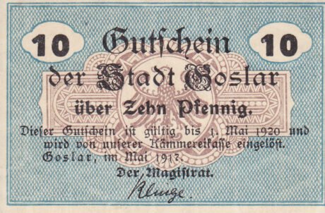 Аверс банкноты 10 пфеннигов (Германия) 1917 года