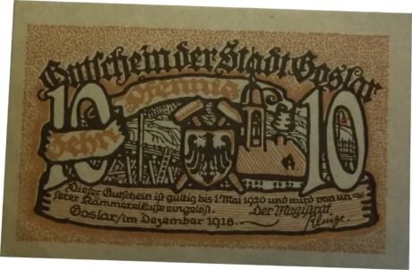 Аверс банкноты 10 пфеннигов (Германия) 1918 года