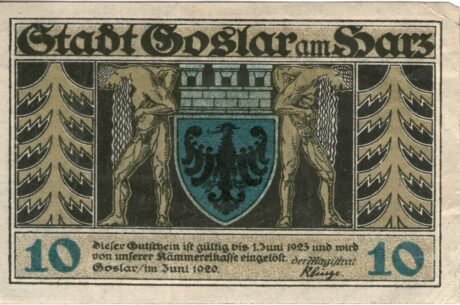 Аверс банкноты 10 fenigów (Niemcy) 1920