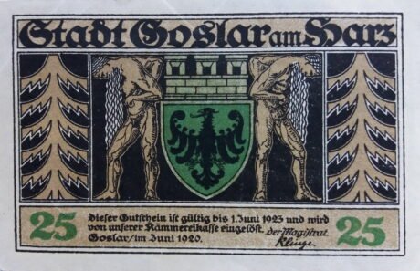 Аверс банкноты 25 fenigów (Niemcy) 1920