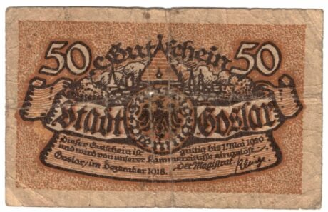 Аверс банкноты 50 fenigów (Niemcy) 1918