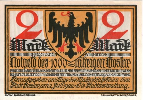 Аверс банкноты 2 marki (Niemcy) 1922