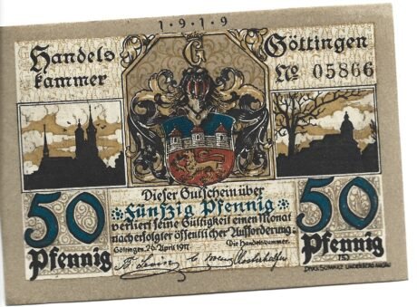 Аверс банкноты 50 fenigów Handelskammer (Niemcy) 1917