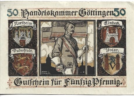 Реверс банкноты 50 fenigów Handelskammer (Niemcy) 1917