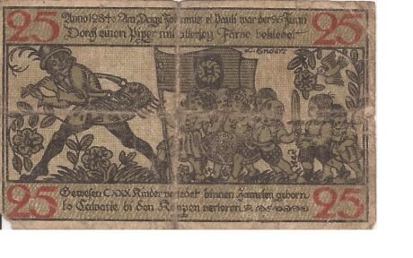 Реверс банкноты 25 пфеннигов (Германия) 1918 года