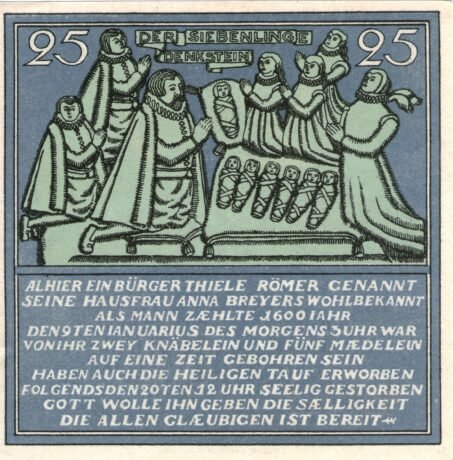 Реверс банкноты 25 fenigów (Niemcy) 1921