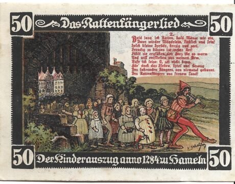 Реверс банкноты 50 fenigów Münster Cafe Diele (Niemcy)