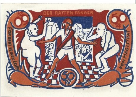 Реверс банкноты 50 fenigów (Niemcy) 1922