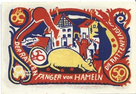 Реверс банкноты 50 fenigów (Niemcy) 1922