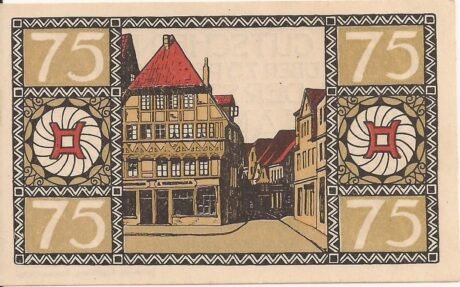 Реверс банкноты 75 пфеннигов (Германия) 1921 года