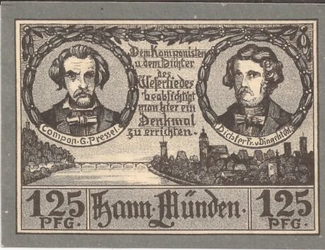 Аверс банкноты 125 fenigów (Niemcy) 1922