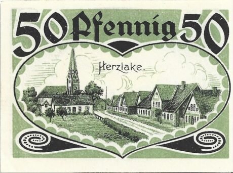 Реверс банкноты 50 fenigów (Niemcy) 1921