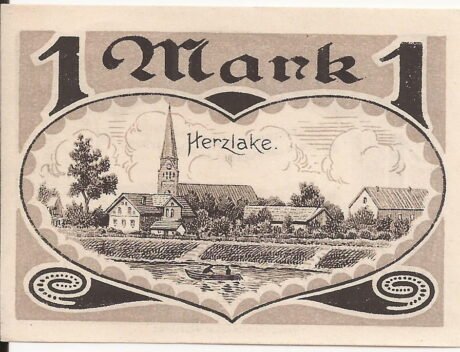 Реверс банкноты 1 sygnatura katolickiej Kaufmanns-Verein (Niemcy) z 1921 roku