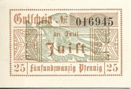 Аверс банкноты 25 fenigów (Niemcy) 1919