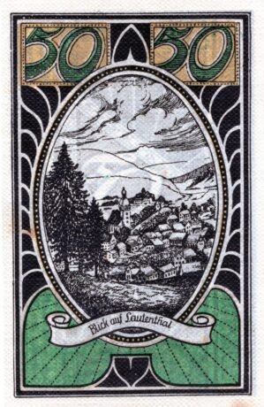 Реверс банкноты 50 fenigów (Niemcy) 1921