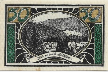 Реверс банкноты 50 fenigów (Niemcy) 1921