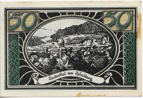 Реверс банкноты 50 fenigów (Niemcy) 1921