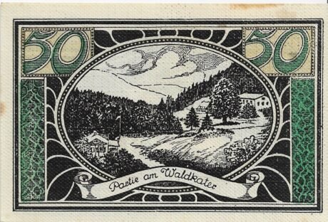 Реверс банкноты 50 fenigów (Niemcy) 1921