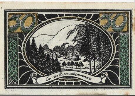 Реверс банкноты 50 fenigów (Niemcy) 1921