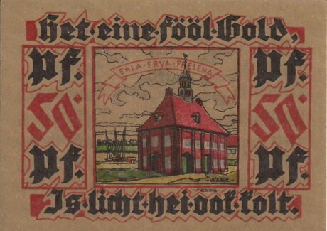 Реверс банкноты 50 fenigów Verein für Heimatschutz und Heimatgeschichte (Niemcy) 1921