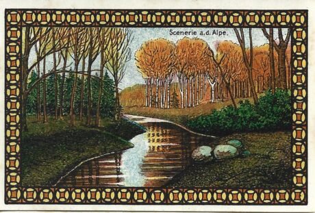 Реверс банкноты 25 fenigów Kriegs Gefangenen Lager (Niemcy)