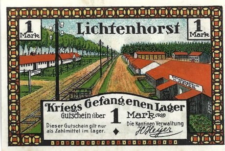 Аверс банкноты 1 marka Kriegs Gefangenen Lager (Niemcy)