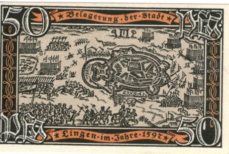 Реверс банкноты 50 fenigów (Niemcy) 1921