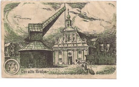 Реверс банкноты 10 fenigów (Niemcy) 1920