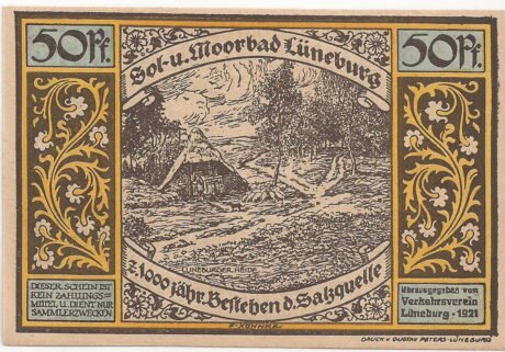 Аверс банкноты 50 fenigów Verkehrsverein (Niemcy) 1921