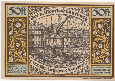 Аверс банкноты 50 fenigów Verkehrsverein (Niemcy) 1921