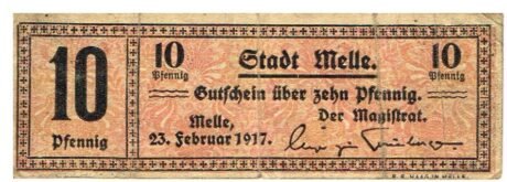 Аверс банкноты 10 пфеннигов (Германия) 1917 года