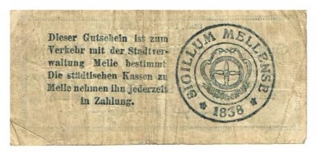 Реверс банкноты 25 fenigów (Niemcy) 1918