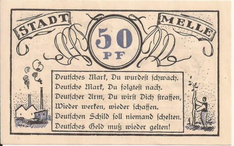 Аверс банкноты 50 fenigów (Niemcy) 1921