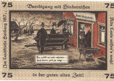 Реверс банкноты 75 пфеннигов (Германия) 1921 года