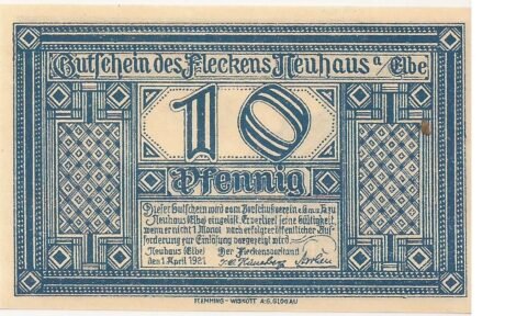 Аверс банкноты 10 пфеннигов (Германия) 1921 года