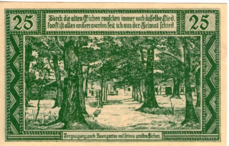 Реверс банкноты 25 пфеннигов (Германия) 1921 года