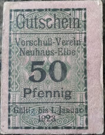 Аверс банкноты 50 fenigów (Niemcy) 1923